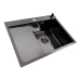 Kitchen sink CM 65*50 R PVD black VALESO Handmade DÉCOR 3.0/1.0 - Фото № 1