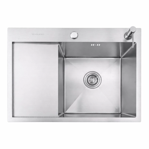 Kitchen sink CM 65*50 R DÉCOR stainless steel VALESO Handmade 3.0/1.0