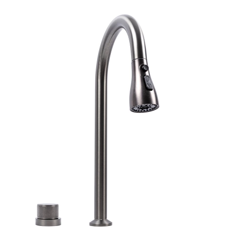 Kitchen faucet PVD black VALESO (single lever, with cartridge switch)