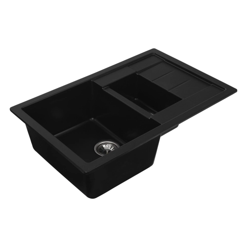Granite kitchen sink Platinum 7850W TOSKANA opaque Black - Фото № 1