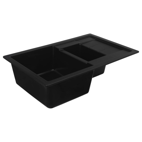 Granite kitchen sink Platinum 7850W TOSKANA opaque Black - Фото № 2