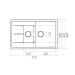 Granite kitchen sink Platinum 7850W TOSKANA opaque Black - Фото № 5