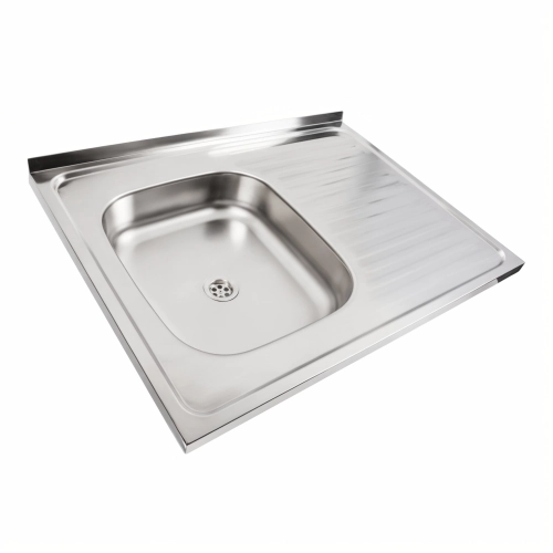 Мойка кухонная из нержавеющей стали Platinum 8060 L (0,4/120 мм) - Фото № 1