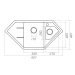 Granite sink for kitchen Platinum 9950 PANDORA opaque White - Фото № 5