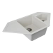 Granite sink for kitchen Platinum 9950 PANDORA opaque White - Фото № 1