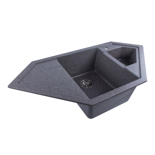 Granite sink for kitchen Platinum 9950 PANDORA opaque Mix - Фото № 2
