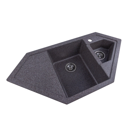 Granite sink for kitchen Platinum 9950 PANDORA opaque Mix - Фото № 1