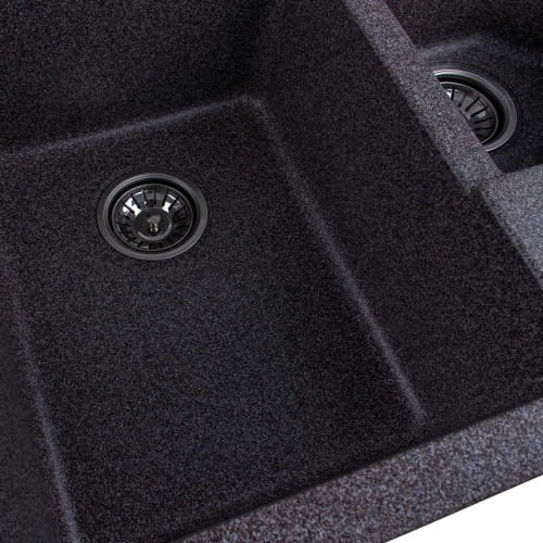 Granite sink for kitchen Platinum 9950 PANDORA opaque Mix - Фото № 3
