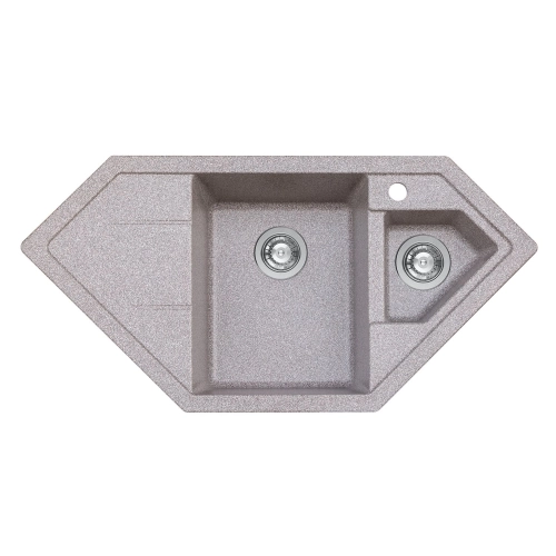 Granite sink for kitchen Platinum 9950 PANDORA opaque Mix - Фото № 10