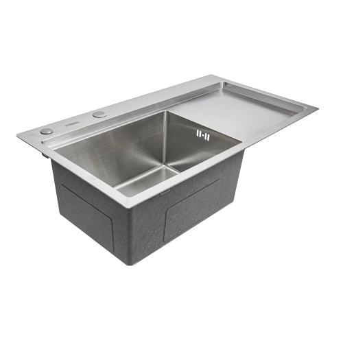 Kitchen sink Platinum Handmade 780x430x220 L (thickness 3.0/1.5 mm basket and dispenser included) - Фото № 2