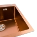 Кухонная мойка Platinum Handmade PVD медь 500x500x220 (3,0/1,5 мм + дозатор в комплекте) - Фото № 3