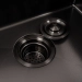 Кухонная мойка 50*50 PVD черная VOLCANIC VALESO Handmade (3,0/1,0) - Фото № 6