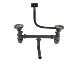 Евросифон двойной для моек из нержавеющей стали VALESO